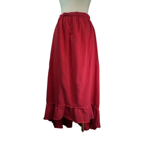 Women's Oh My Gauze! Red High-Low Skirt - Size XL - Picture 2 of 3